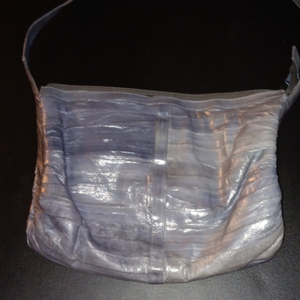 NWOT Shimmering Gray Eel Shoulder Bag